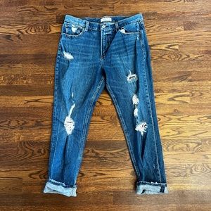 Abercrombie and Fitch Distressed High Rise Skinny Jeans